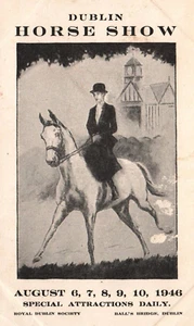 Dublin Horse Show 1946 Advertising Vintage Postcard - Picture 1 of 2