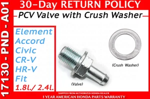 🔥 NEW GENUINE HONDA PCV VALVE WITH WASHER 17130-PND-A01/ 94109-14000 🔥 - Picture 1 of 4