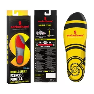 Sorbothane Double Strike Insoles - The inbuilt heel cup and comfort contour o... - Picture 1 of 3