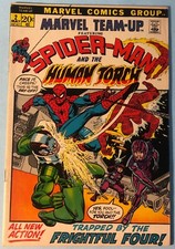 Marvel Team-Up #2 Fine 1972 Spider-man Human Torch  Frightful Four