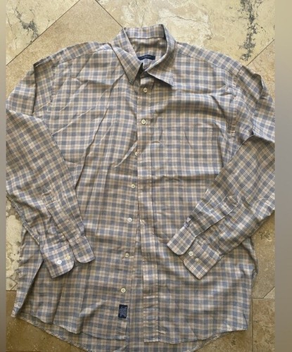 Camicia vintage Burberry London uomo grande Nova check quadri manica lunga