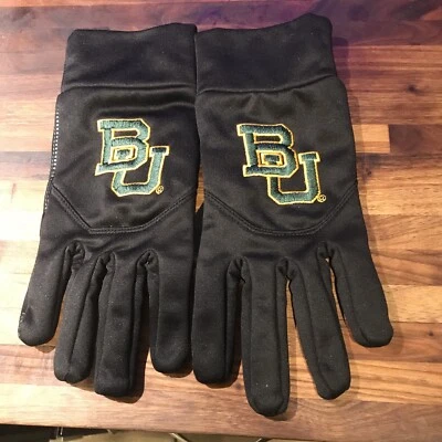 Guantes negros con pantalla táctil bordados Baylor University talla mediana  Foto 1 de 4
