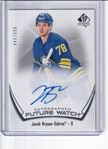 2021-22 JACOB BRYSON UD SP AUTHENTIC AUTO FUTURE WATCH RC #147 446/999