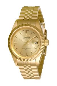 Invicta 32136 Gold-Tone 36mm 12-Hour Dial Stainless Steel Women watch  / NEW WT