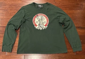 Polo Ralph Lauren Club Bleecker 1967 Green Mens XL Long Sleeve Deer Logo T Shirt - Picture 1 of 11