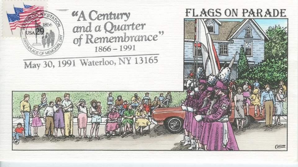 US, # 2531Flags on Parade, Collins Hand-painted First Day Cover Perfect!!! - Image 1 of 1