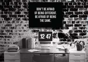 Don’t be afraid of being different. Canvas Print Motivation Quote inspiration - Picture 1 of 1