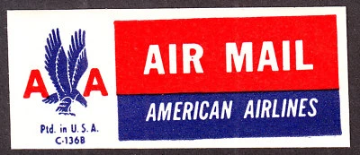 US American Airlines Air Mail Stamp Mint OG NH - Image 1 of 2