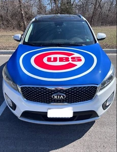 Chicago Cubs Custom Auto Hood Cover | Sports Flags | MLB Flags | Hood Flags | - Picture 1 of 3