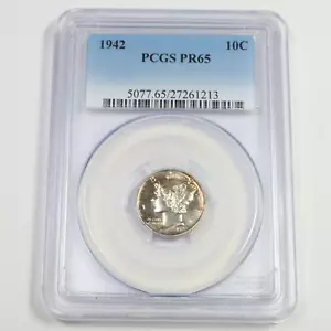 1942 P PCGS PR65 - Silver Mercury Dime - 10c US Coin #48311A - Picture 1 of 2