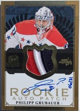 2013-14 Upper Deck The Cup /31 Philipp Grubauer GOLD RPA Rookie Patch Auto RC