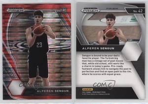 2021-22 Panini Prizm Draft Picks Red Pulsar Prizm Alperen Sengun #42 Rookie RC