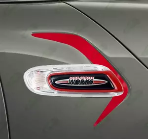 MINI F56 Gloss Red Side Fender Scuttle Indicator Decal (Pair) Cooper S JCW - Picture 1 of 9