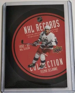 2021-22 UPPER DECK EXTENDED SERIES RECORD COLLECTIONS TEEMU SELANNE #RB-6 HOF - Picture 1 of 2