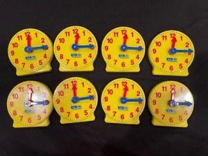 ETA Cuisenaire Hand2Mind Learning Clock Non-Geared 4", Lot of 8, Homeschool EUC