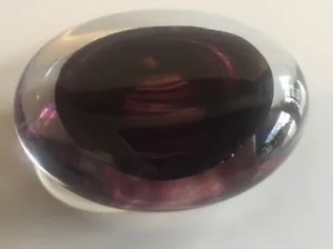 Vintage Amethyst Purple Murano Art Glass Paperweight - Picture 1 of 6