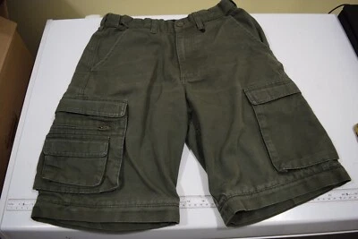 Boy Scout YOUTH 12 30x10.5 Green Canvas Official BSA Uniform Shorts BSA G313w - Image 1 of 4