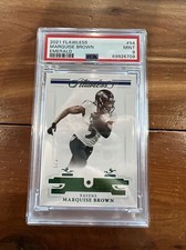 Marquise Brown Ravens 2021 Flawless NO. 54 #5/5 Certified Emerald Gem Card PSA 9