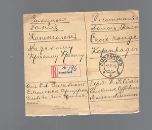 FUNDA REGISTRADA RUSIA 1915 POW A COPENHAGUE - Imagen 1 de 2