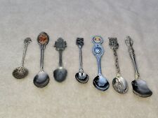 Vintage Souvenir Spoons- Lot of 7 SILVER, PEWTER,ETC. EXPO86,MEXICO, BERMUDA,ETC