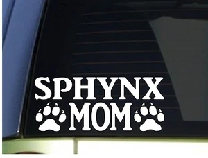 Sphynx Mom sticker *H292* 8.5 inch wide vinyl cat kitten litter box - Picture 1 of 1