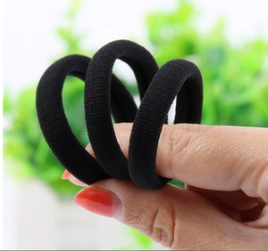 10x Haargummis schwarz  elastisch Haarzopf  Pferdeschwanz
