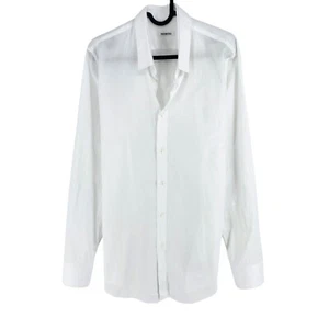 Bikkembergs Men White Slim Fit Long Sleeves Shirt Size M - Picture 1 of 10