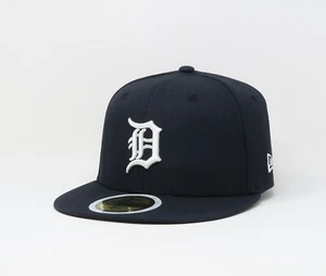 New Era 59Fifty Kids Boys Cap Detroit Tigers Navy On Field Home Boy's Fitted Hat - Picture 1 of 5
