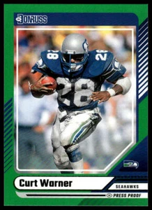 2024 Panini Donruss NFL Curt Warner Press Proof Green #196 - Picture 1 of 2