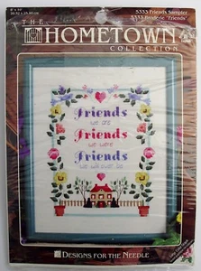 Diseños para Aguja Amigos Casa Muestreador Punto de Cruz Kit de Fotos Hogar Flores - Imagen 1 de 2