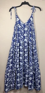 Natural Life Dress Womens Small Floral Maxi Sundress Boho Tie Strap Summer - Picture 1 of 14