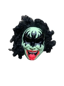 VINTAGE BEN COOPER HAARIGE GRUSELIGE MASKE GENE SIMMONS KUSS HALLOWEEN MASKE - Bild 1 von 6