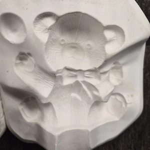 Molde de fundición antideslizante de cerámica vintage Scioto S-812 oso de peluche de 3,5" - Imagen 1 de 5