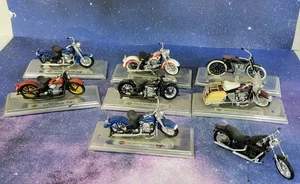 Lot VGT of 8 Harley-Davidson Maisto Diecast Motorcycles Collectibles 1: 18 1:10 - Picture 1 of 9
