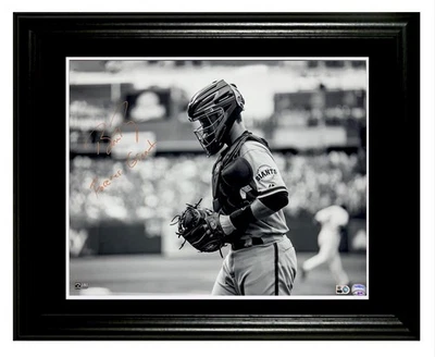 Foto enmarcada firmada por Buster Posey 16x20 Forever Giant Auto Giants MLB Holo certificado de autenticidad Foto 1 de 4