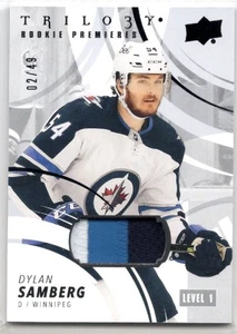 2022 2022-23 Upper Deck Trilogy Black Rookie Patch #174 Dylan Samberg 22/49 Jets - Picture 1 of 2