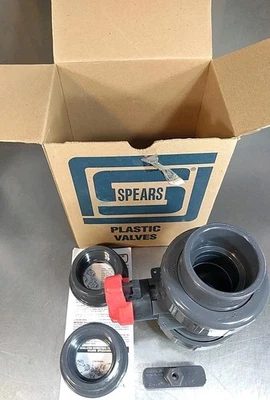 SPEARS 1829-020 Manual 2-Way Ball Valve Socket PVC 3ELZ6                 Loc5D14 - Image 1 of 4