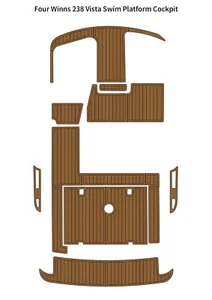 Four Winns 238 Vista Swim Platform Cockpit Boat EVA Foam Teak Deck Floor Pad Mat - Picture 1 of 24