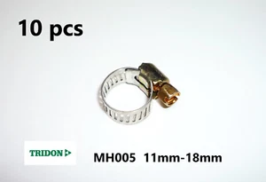 x10 Tridon Hose Clamp MH005 Part Stainless Perforated Band Micro Clamp 11mm-18mm - Picture 1 of 4