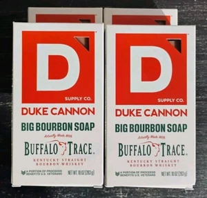 Set of 4 DUKE CANNON Big Bourbon Soap (10 oz) Made With Buffalo Trace - Picture 1 of 3