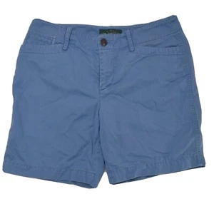 Polo Lauren Jeans Co. Womens Pockets Blue 7" Inseam Shorts Sz Petite 4P #461 - Picture 1 of 7
