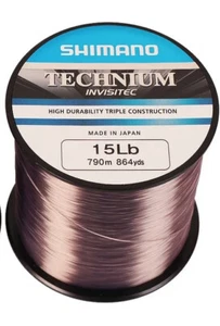 Shimano Technium INVISITEC Fishing Line, 15 lb, 0.380mm, 790m, Made in Japan - Picture 1 of 2