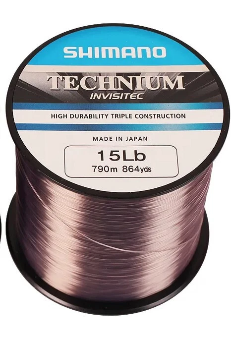 Línea de pesca Shimano Technium INVISITEC, 15 lb, 0,380 mm, 790 m, hecha en Japón Foto 1 de 2