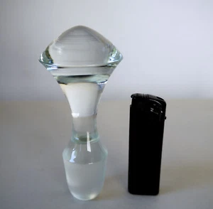 Sehr großer schwerer Glasstöpsel Kristallstöpsel ( 259g ) für Karaffen * farblos - Bild 1 von 4