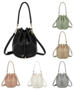 Womens Top Handle Bucket Grab Bag Shoulder Strap Fashion Evening Wedding Handbag - Picture 1 of 11