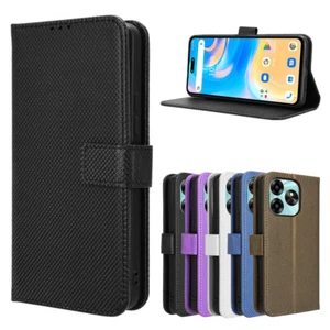 For Umidigi G6 5G, Luxury Matte Flip Leather Wallet Purse Card Case Full Cover - Picture 1 of 25