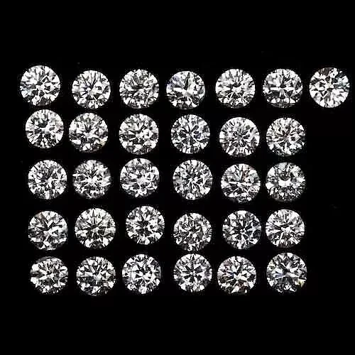 100 PCS Loose Lab Grown CVD Diamond 3.00 MM Round D Color, IF CLARITY Certified - Image 1 of 4