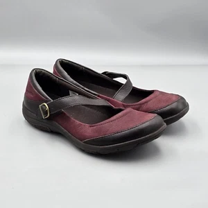 Merrell Women's Size 10 US EUC Dassie Mary Janes Leather Deep Red Espresso Shoes - Picture 1 of 12