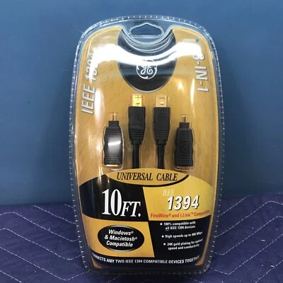 GE HO97914 Firewire Universal Cable All-In-One 10 ft. IEEE 1394 3-in-1 - Image 1 of 4
