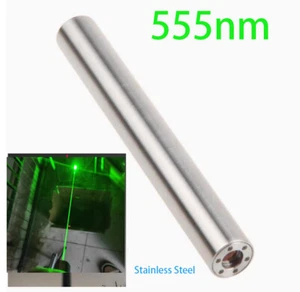 555nm Yellow Green Laser Pointer Pen Visible Light Stainless Steel mini Lamp - Picture 1 of 9